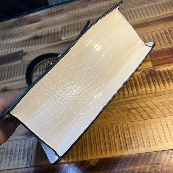 Aldo Tricolor Croc-Embossed Satchel with Gold Accent - Picture 10 of 10